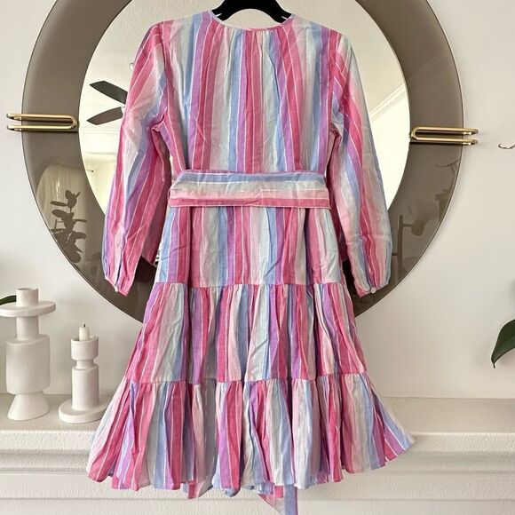 J. Crew Belted Button-up Dress In Pastel Stripe - Picture 6 of 9